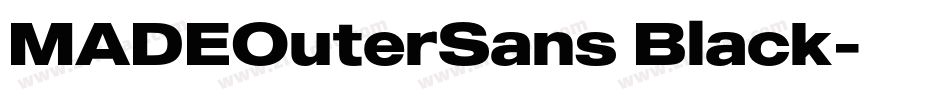 MADEOuterSans Black字体转换